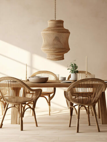 Pampasgrasdeko, Baumwolltücher und Vasen in kräftigen Farben. Boho ist kreativ und individuell. Der Boho Style gehört zu den beliebtesten Einrichtungsstilen unserer Zeit. Mit einem Esszimmer im Boho Style macht man alles richtig. | COMNATA